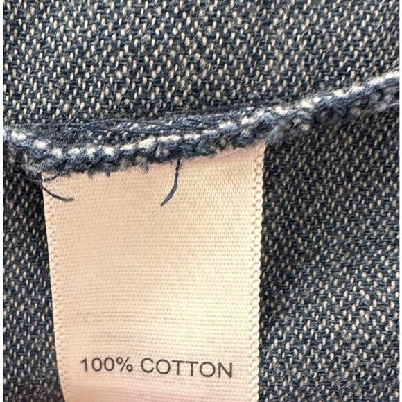 J. Jill Denim Small Petite Button Front Shirt Dress Long Sleeve Collar Cotton - Picture 4 of 8